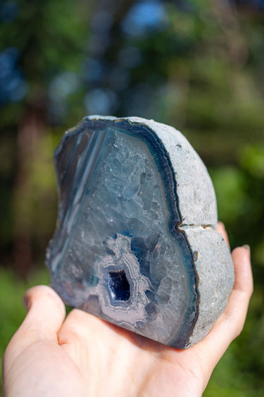 Blue Agate Candle Holder